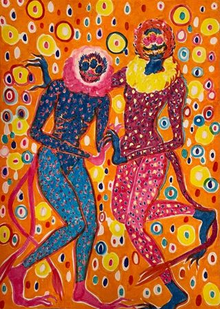 Юлия Кривозубова (Авторская графика - 
                  20 x 30 см) Из серии "La famme della regina"