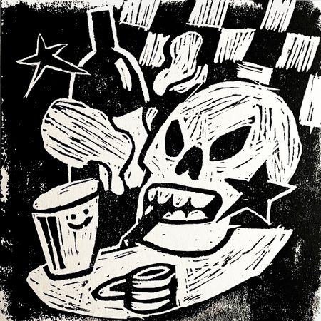 Лёля Нуар (Графика печатная - 
                  20 x 20 см) Вечер