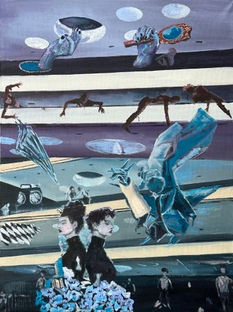 Надежда Богомолова (Картина, живопись - 
                  60 x 80 см) Происшествие в Боннской опере