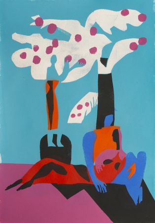 Александр Бирук (Авторская графика - 
                  30 x 42 см) Лето