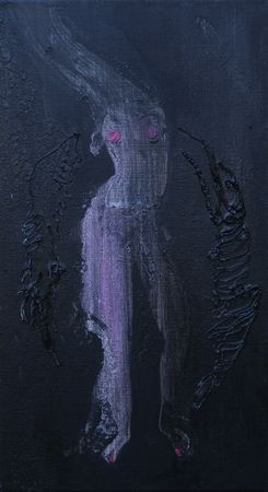 Юстина Комиссарова (Картина, живопись - 
                  20 x 40 см) Черный ангел