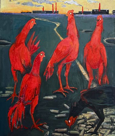 Паула Стельмащук (Картина, живопись - 
                  70 x 80 см) Пир