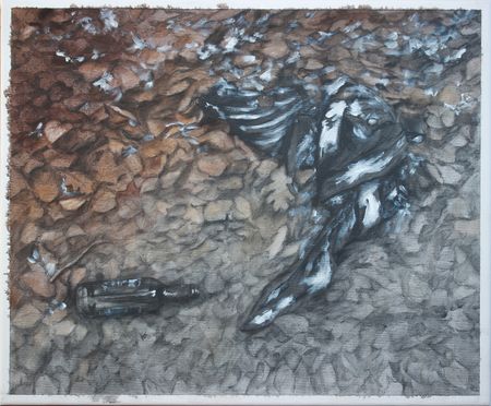 Наталия Чекотова (Картина, живопись - 
                  46 x 38 см) Первый снег