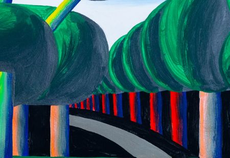 Олег Хвостов (Авторская графика - 
                  59 x 42 см) Пейзаж