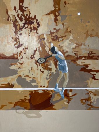 Виктория Никулочкина (Картина, живопись - 
                  30 x 40 см) Теннис