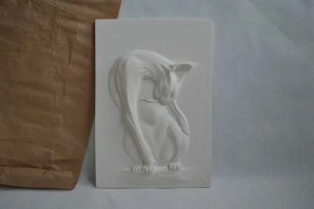 Леонид Ким (Скульптура - 
                  41 x 61 см) Барельеф "Сфинкс"