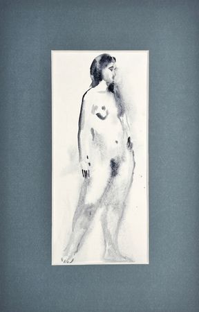 Люсинэ Туманян (Авторская графика - 
                  19.8 x 30.8 см) Обнажённая