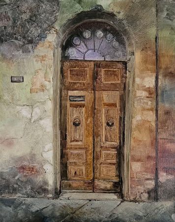 Людмила Пономарева (Картина, живопись - 
                  40 x 50 см) Двери