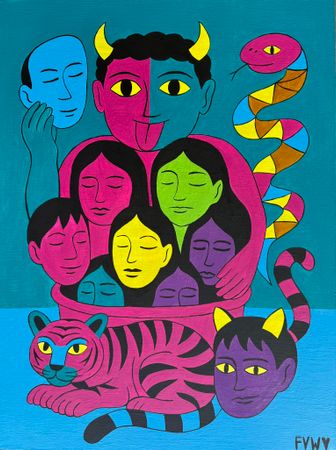 Виолетта Киселева (Картина, живопись - 
                  60 x 80 см) Игры спящего разума