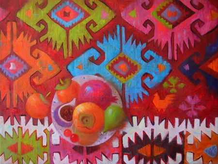 Мария Князева (Картина, живопись - 
                  60 x 45 см) Розовый ковёр