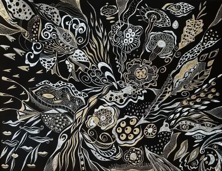 Ирина Шумская (Авторская графика - 
                  70 x 50 см) Энергия цветения