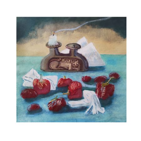 Варвара Голланд (Авторская графика - 
                  29.5 x 31.3 см) Натюрморт с подсвечником