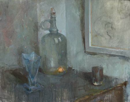 Екатерина Потапова (Картина, живопись - 
                  90 x 70 см) Стеклянный натюрморт