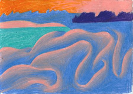 Олег Агафонов (Авторская графика - 
                  20.5 x 14.5 см) Спокойно / волнительно