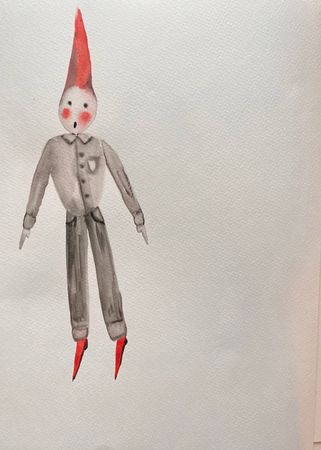 Лина Кордюченко (Авторская графика - 
                  20 x 30 см) Красный Колпачок