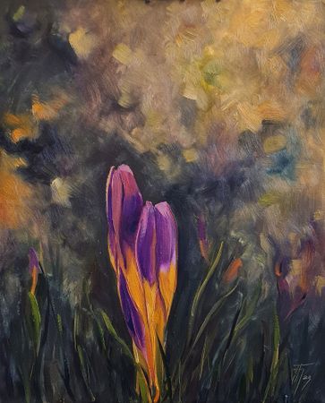 Александр Буданов (Авторская графика - 
                  40 x 50 см) Крокус
