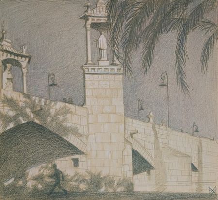 Анастасия Мотина (Авторская графика - 
                  29.5 x 32 см) Валенсия