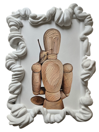 Ирина Александрова (Картина, живопись - 
                  60 x 80 см) Улитка на белом