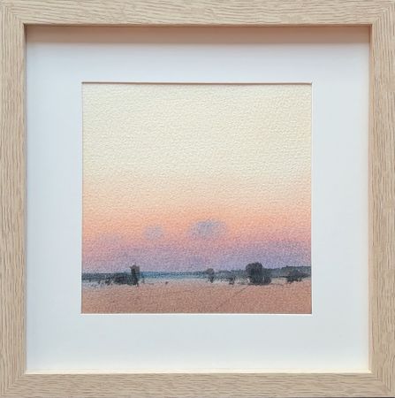 Александра Савина (Авторская графика - 
                  20 x 20 см) Вечереет