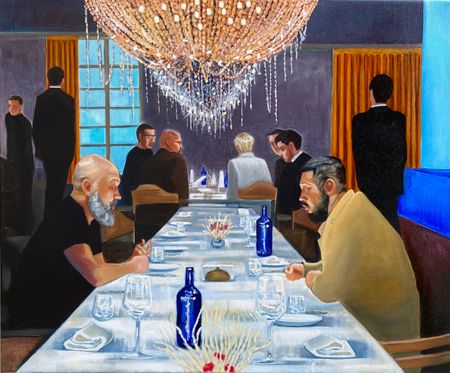 Елена Зима (Картина, живопись - 
                  60 x 50 см) Время ужинать