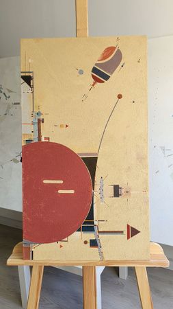 Ася Багаева (Картина, живопись - 
                  40 x 70 см) Станция 1