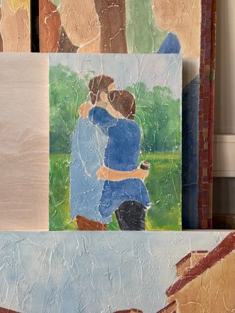 Наталья Чобанян (Картина, живопись - 
                  30 x 40 см) Двое