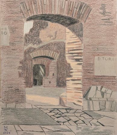 Екатерина Маланьина (Авторская графика - 
                  25.5 x 31 см) Остия Антика