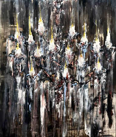 Белла Новинькова (Картина, живопись - 
                  100 x 120 см) Бесконечные следы не вечного