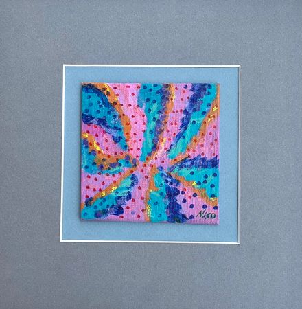 Нисо Атаханова (Авторская графика - 
                  23 x 23 см) Снегопад