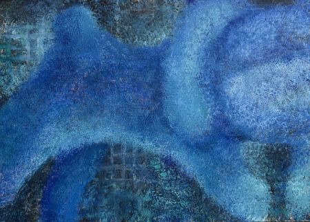 Наташа Хилл (Картина, живопись - 
                  105 x 75 см) Синяя собачка II