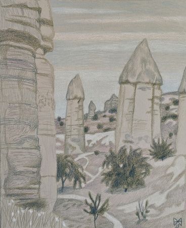 Анастасия Мотина (Авторская графика - 
                  30 x 37.5 см) Гёреме