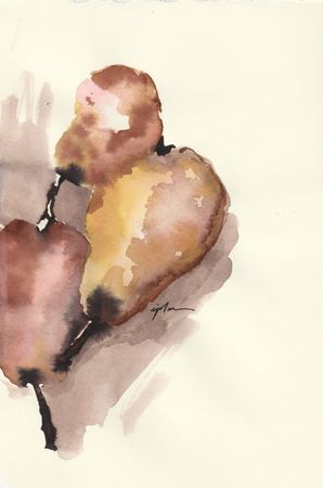 Виктория Зарецкая (embrassé par la muse) (Авторская графика - 
                  13.9 x 20.6 см) Poires