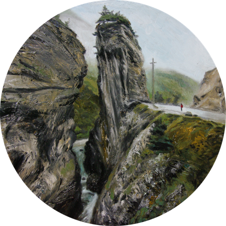 Алан Хатагты (Картина, живопись - 
                  40 x 40 см) Пейзажная лирика