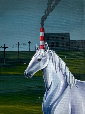 СВЕТ-ЛАНА (Картина, живопись - 
                  15 x 20 см) Единорог