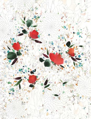 Ася Багаева (Авторская графика - 
                  50 x 65 см) Летний сад 3