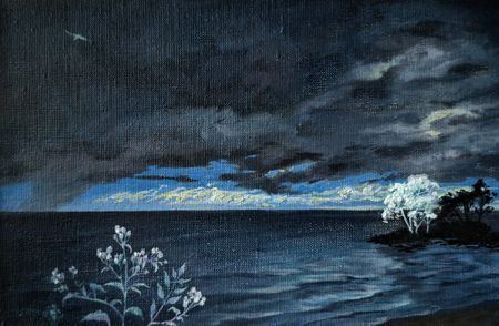 Ева Аракчеева (Картина, живопись - 
                  30 x 20 см) Ожидание поезда