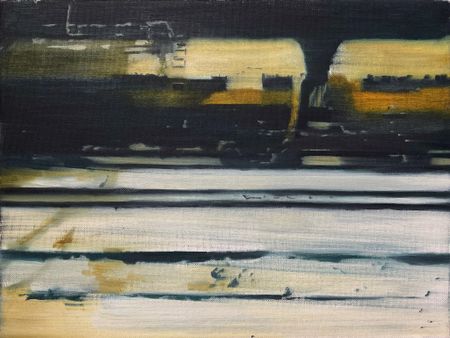 Мария Кавко (Картина, живопись - 
                  40 x 30 см) Вид из окна движущегося поезда. Вариант 1