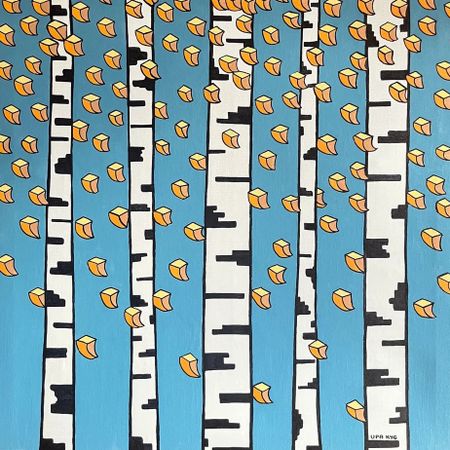 Ира Куб (Картина, живопись - 
                  80 x 80 см) Листопад