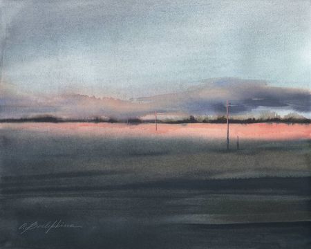 Ольга Безлепкина (Авторская графика - 
                  60 x 50 см) Солнечная полоса