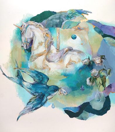 Ксения Наймушина (Авторская графика - 
                  55 x 65 см) Spring