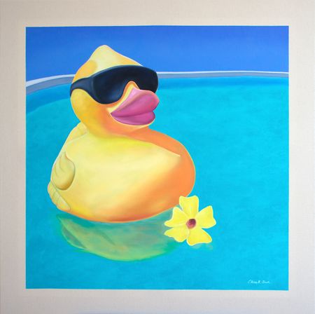 Елена Курочко (Картина, живопись - 
                  85 x 85 см) Привет! Я Дак