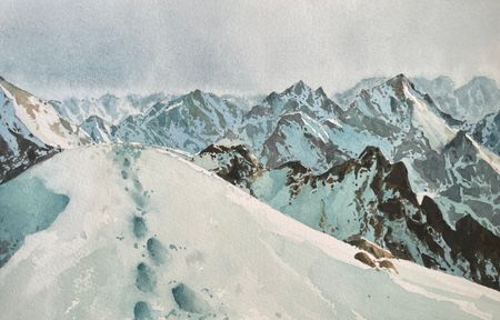 Юлия Дёмина (Авторская графика - 
                  27 x 18 см) Хрустальный горизонт