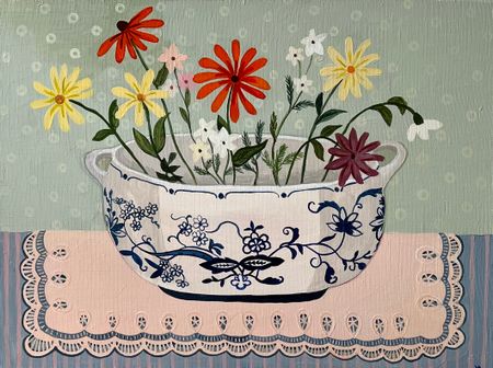 Анна Холоша (Картина, живопись - 
                  40 x 30 см) Ноготки