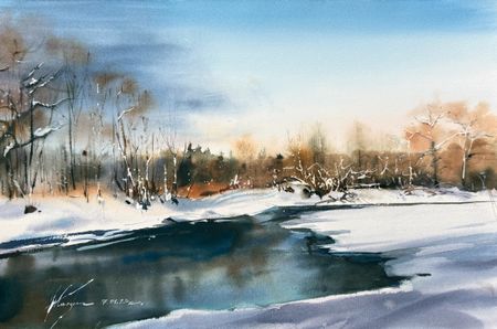 Жанна Губина (Авторская графика - 
                  45 x 30 см) Весенний свет