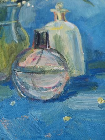 Елена Санина (Картина, живопись - 
                  40 x 40 см) Ландыши