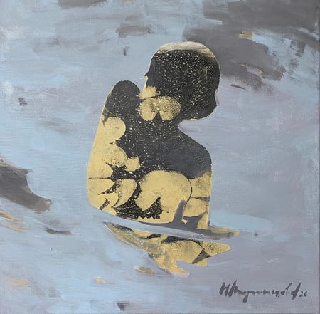 Надежда Воронцова (Картина, живопись - 
                  40 x 40 см) Водная память 2