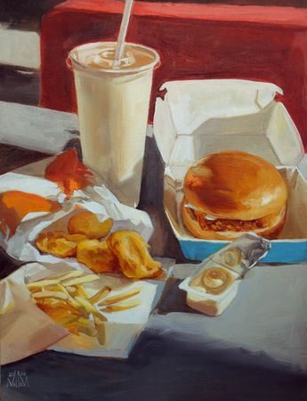 Мария Максимова (Авторская графика - 
                  30 x 40 см) LUNCH IV