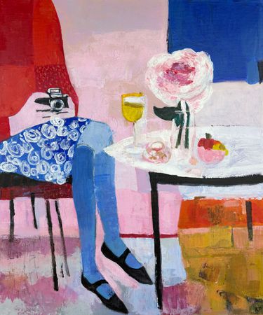 Катерина Пахомова (Картина, живопись - 
                  50 x 60 см) Девушка с камерой