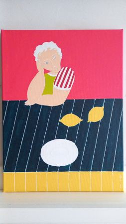 Саша Катинаускиене (Картина, живопись - 
                  30 x 40 см) Мальчик. Два лимона