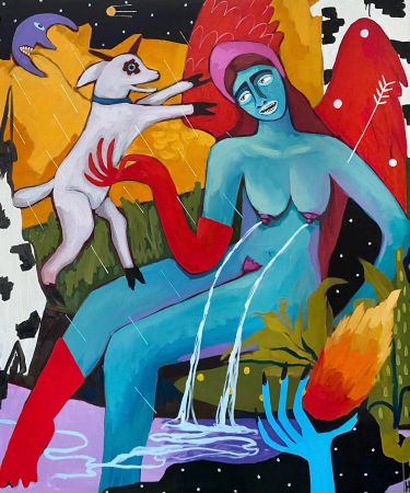 Катя Никитина (Картина, живопись - 
                  100 x 120 см) Аленушка и козёл